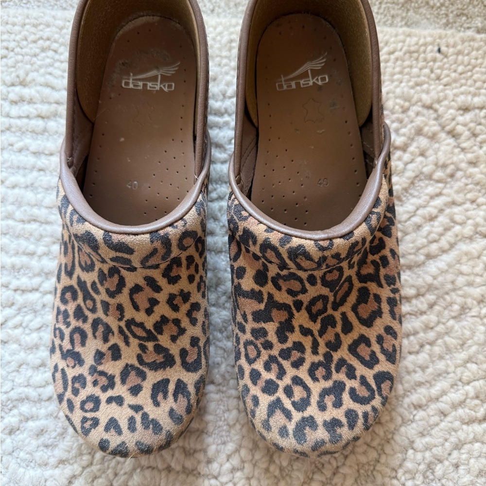 Dansko Leopard Print Slippers